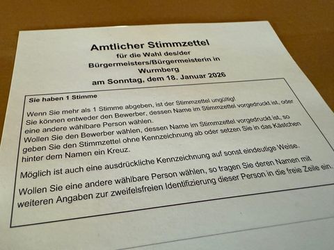 Bürgermeisterwahl Wurmberg am 18. Januar 2026