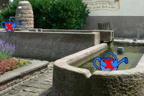 Das Wasserentnahmeverbot gilt auch für die aus Quellen gespeisten öffentlich zugänglichen Brunnen.