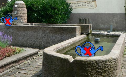 Das Wasserentnahmeverbot gilt auch für die aus Quellen gespeisten öffentlich zugänglichen Brunnen.