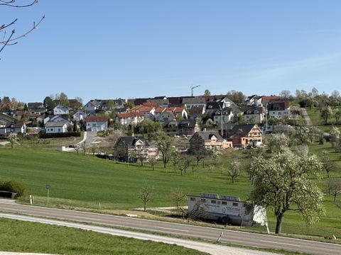 Blick aufs Baugebiet "Quellenäcker II"